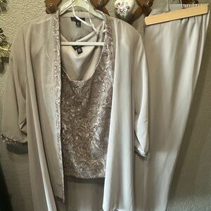 Elegant Beige Women's Pants & Jumpsuit Set